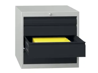 ladekast HxBxD 600x715x600mm 4laden slot RAL7035 front RAL7016 - 2