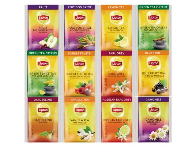 Thé Lipton Variety 12 Saveurs X 15 Sachets = 180 Sachets