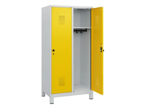 schoollocker,HxBxD 1630x800x500mm,2vak,vak B 400mm,draaigrendel,voeten