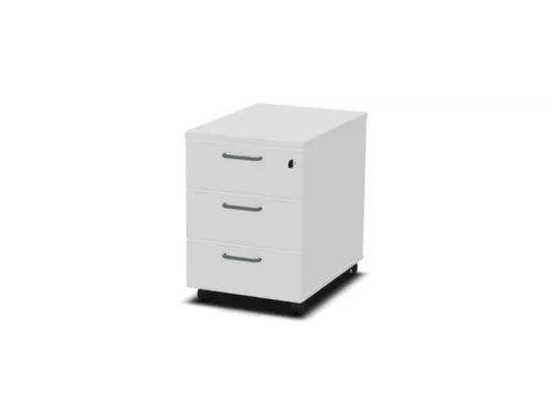 mobiel ladeblok,HxBxD 600x430x600mm,3lade(n),m. beugelgreep,Bl-wit