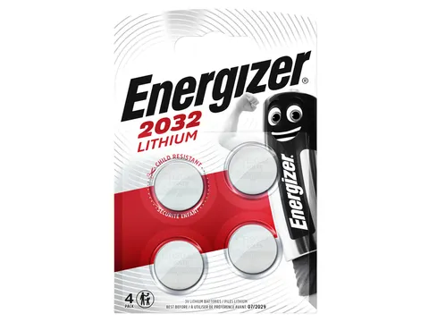 Batterij Energizer knoopcel 4x CR2032 lithium