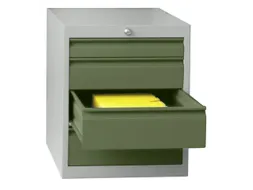 ladekast 600x500x600mm 4laden cilinderslot RAL7035 front RAL6011