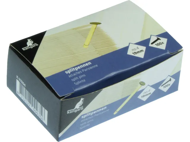 Splitpen no.4 Kangaro 19mm verkoperd, doos á 100 stuks