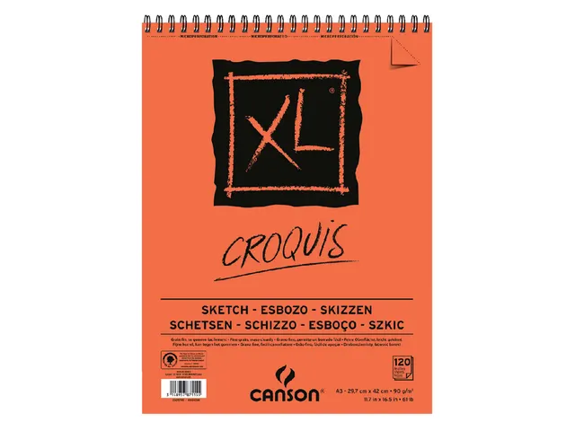 Schetspapier Canson XL Sketch 120vel 90gr A3 ivoorwit