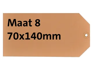 Label karton nr 8 200gr 70x140mm chamois 1000 stuks - 1