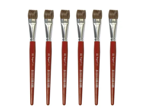 Penseel Kangaro Serie 121 plat Nr. 22 geitenhaar doos 6 stuks