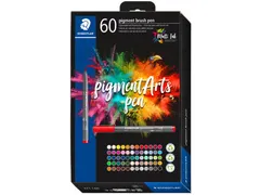 Brushpen Staedtler 371 PigmentArts viltstiften set à 60 kleuren