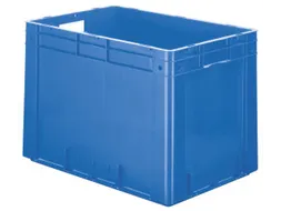 Euronorm Stapelkrat 420x600x400mm 80l Wanden/Bodem Gesloten Blauw