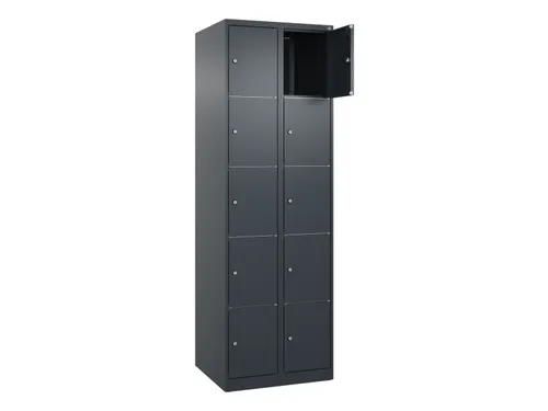 lockerkast,HxBxD 1850x600x500mm,2x5vakken,vak B 300mm,cil.-slot