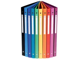 ringmap A4 ondoorschijnend PP 4 ringen assorti