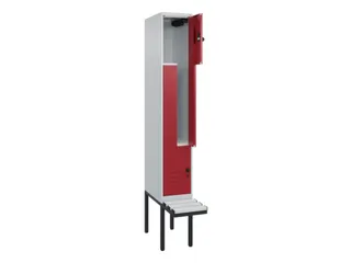 Z-garderobekast,HxBxD 2120x300x815mm,2vak,vak B 300mm,draaigrendel - 2