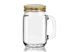Libbey Drinking Jar met oor en deksel 473ml, doos 6 Stuks