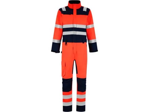 Tricorp 753009 coverall, neonrood/inktblauw, maat 66, per stuk