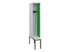 locker met bank,HxBxD 2120x300x815mm,1vak,vak B 300mm,cilinderslot
