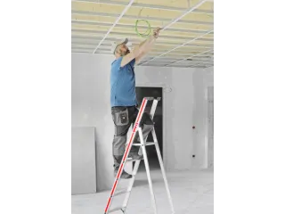 trapladder,eenzijdig,5treden,stand H 1,11m,balk L 1,89m,aluminium - 3