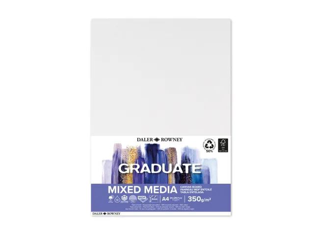 Canvasboard Daler Rowney Graduate A4 wit