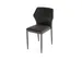 Chaise Empilable 4 Pieds Noir Assise Similicuir Noir
