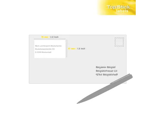 Etiketten universele labels A4 permanent 70x41mm Wit 2100 stuks