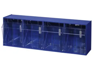 Assortimentsbak Hxbxd 210x600x172mm 4bakken Polystyreen Blauw - 2