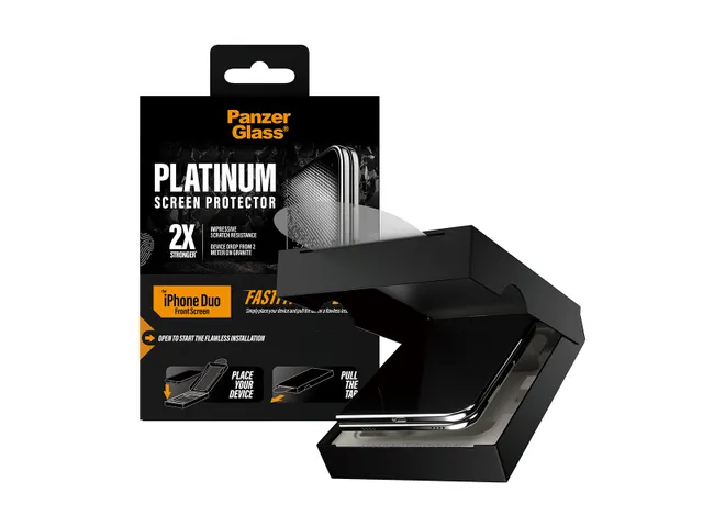 PanzerGlass Platinum Front Screen Protector iPhone Duo | FRAME FIT