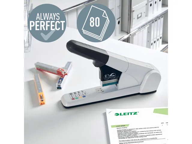 Blokhechter Leitz 5551 Heavy Duty 80vel zilvergrijs