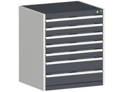 ladekast 900x800x650mm 7laden zware lasten RAL7035 front RAL7016
