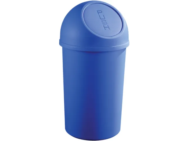 afvalbak,45l,HxØ 700x403mm,romp PP blauw,deksel PP blauw