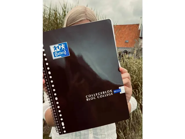 Collegeblok Oxford A4 23-Gaats Lijn 80vel Zwart