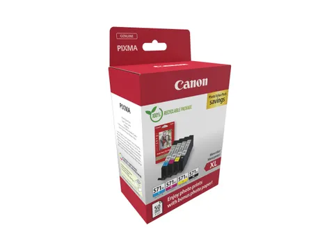 Canon 0332C006, Hoog (XL) rendement, Zwart, Cyaan, Magenta, Geel, 4 st