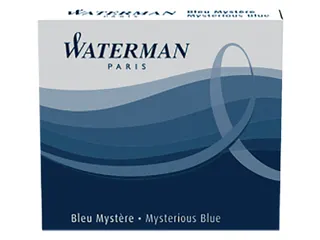 Inktpatroon Waterman lang Mysterious Blue Blauw-Zwart 8 stuks - 2