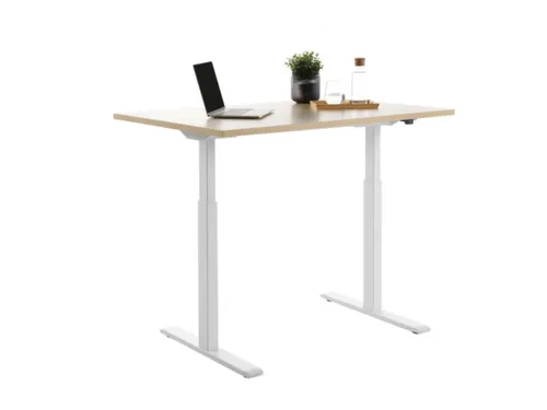 Elektrisch ihv bureau,HxBxD 700-1200x1200x800mm,blad esdoorn