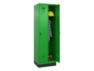 locker,HxBxD 1950x600x500mm,2vak,vak B 300mm,draaigrendel,sokkel - 1