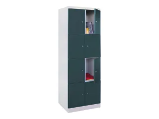 lockerkast,HxBxD 1800x600x500mm,2x4vakken,RAL7035,front RAL7016 - 2