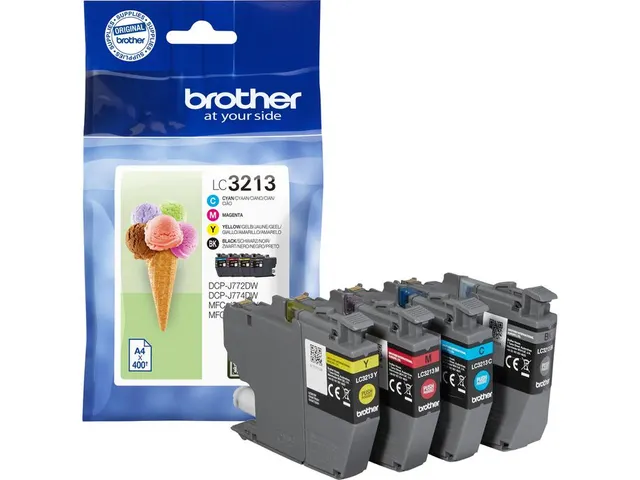Brother LC-3213 DCP/MFC Inktcartridges zwart + 3 kleuren