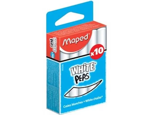 Schoolbordkrijt Maped White'Peps set à 10 stuks wit