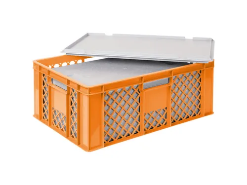 Euronorm-stapelbak,m. isoleerbox,HxLxB 240x600x400mm,43/20,4l,HDPE