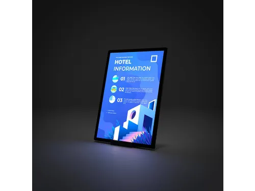 Verlichte Tafeldisplay LED Slide In A4 Zwart