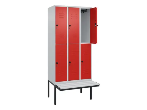 Dubbeldekse dekenkist,HxBxD 2120x900x815mm,3x2vak.,vak B 300mm