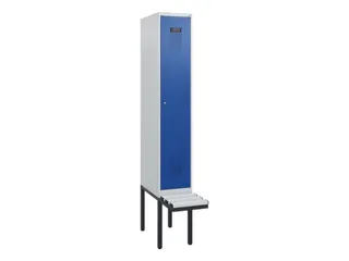 locker met bank,HxBxD 1950x300x815mm,1vak,vak B 300mm,cilinderslot - 2