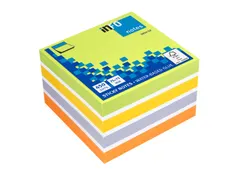 Notitieblok 75x75mm assorti Color Mix blok a 450 vel