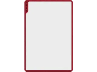 PLAYROOM Playboard draagbaar whiteboard S 75x50cm Rood - 2