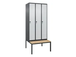 locker voor scheiding van kleding,HxBxD 2120x900x815mm,3vak