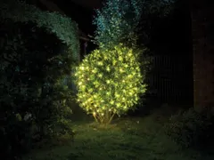 Smart Netlight LED - 1,2 x 1,2m - 60 Warm Witte Lampen - Groene Draad