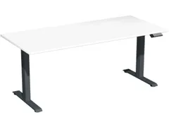 Elektrisch ihv bureau,HxBxD 730-1230x1800x800mm,blad wit