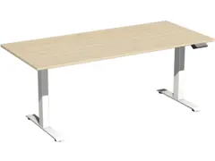 Elektrisch ihv bureau,HxBxD 630-1280x1800x800mm,blad esdoorn