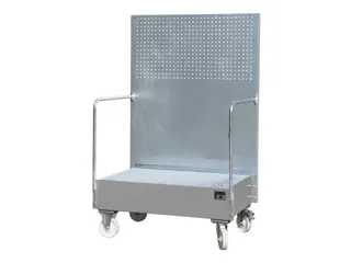 Verrijdbare Opvangbak,V. 2X200L Vat,Opvangvol. 215L - 1