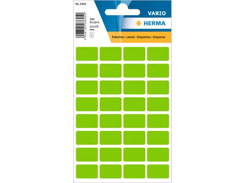 HERMA 3645 Universele etiketten 12x18mm Groen 160 stuks