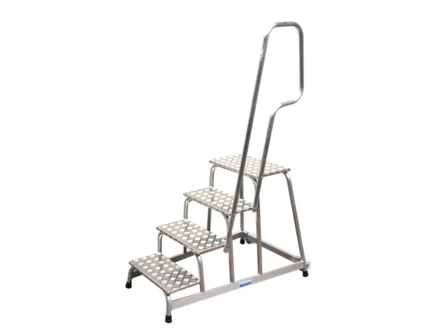 Marchepied Industriel Aluminium H 0 4M 2Marches Plateforme Incluse