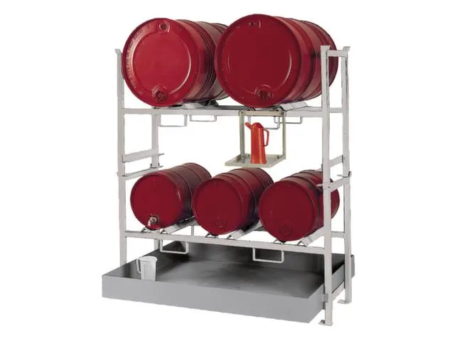 Complete Aanbieding Stapelframes 3x60l 2x200l Opvangbak Verzinkt