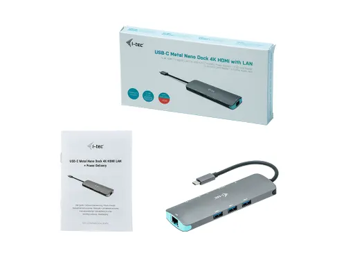 Usb-c Metal Nano Dockingstation 4k Hdmi Lan +